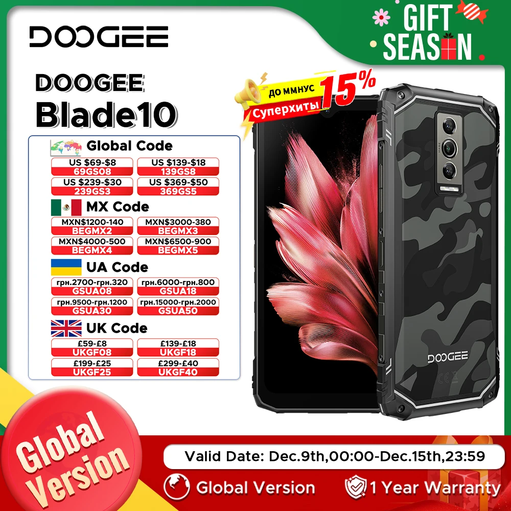 DOOGEE Blade10 Rugged Phone Android 14 6.56\