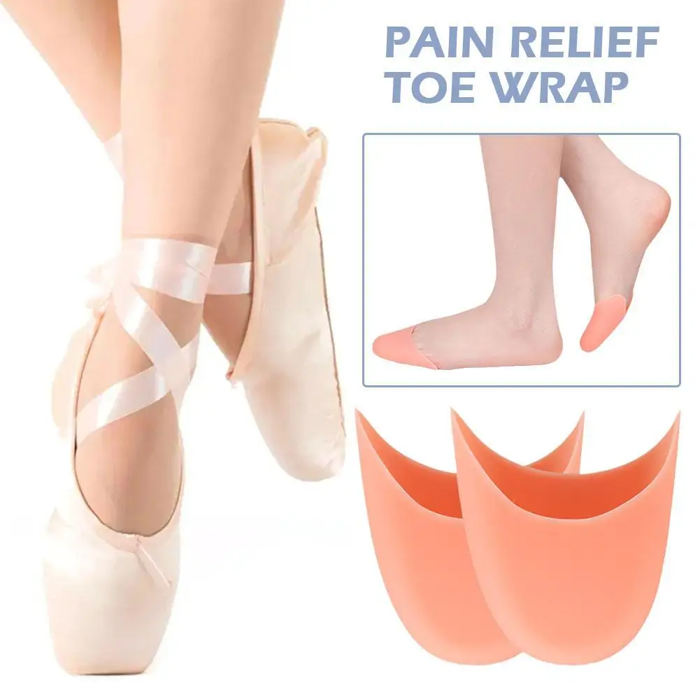 1 paar Silikon Gel Kappe Pads Für Pointe Schuhe Ballett Tanz Fuß Big Toe Schutz Kissen Topper Abdeckung Schutz Beutel reu Y9Z2