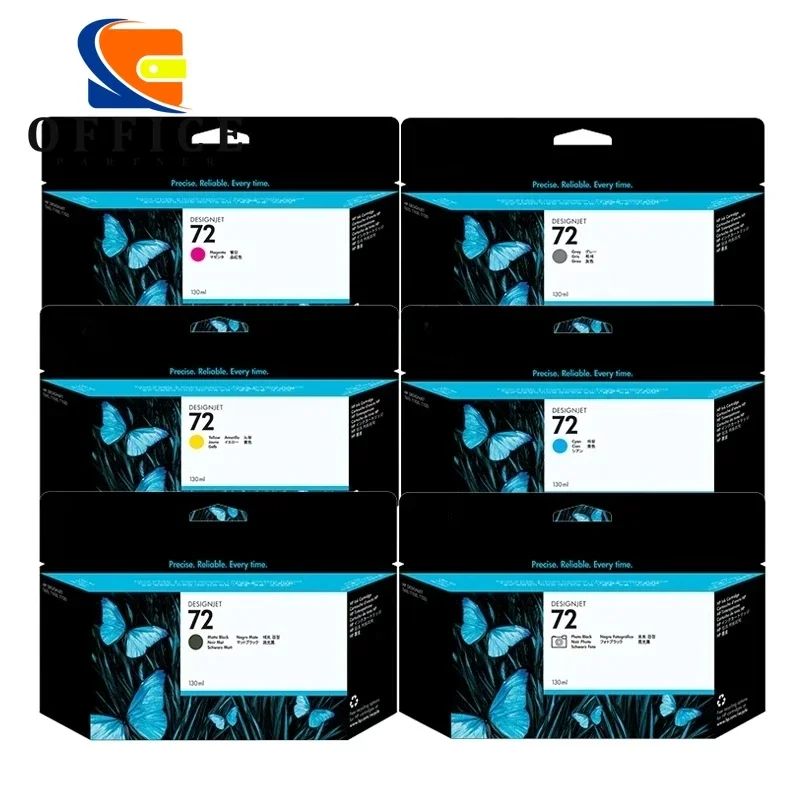 New 72 ink cartridge C9403A C9370A C9371A C9372A C9373A C9374A for HP T1100 T1100PS T1120 T1120PS T1120SD T1200 Printer