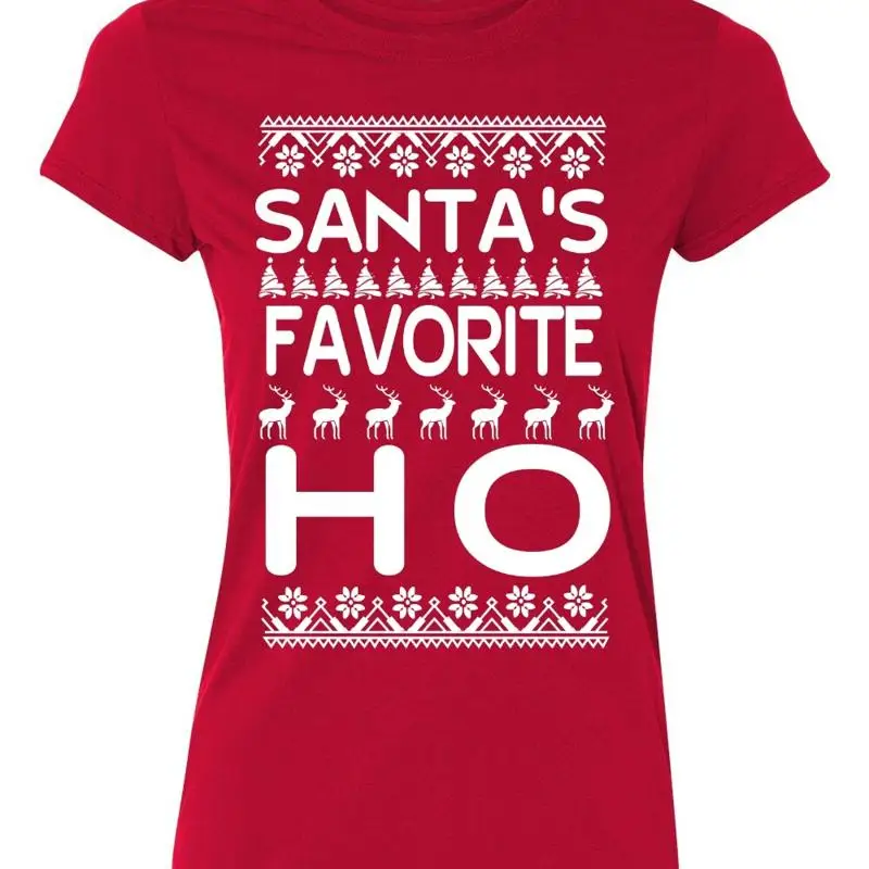 

Santa's Favorite Ho Funny Christmas Women's T Shirt