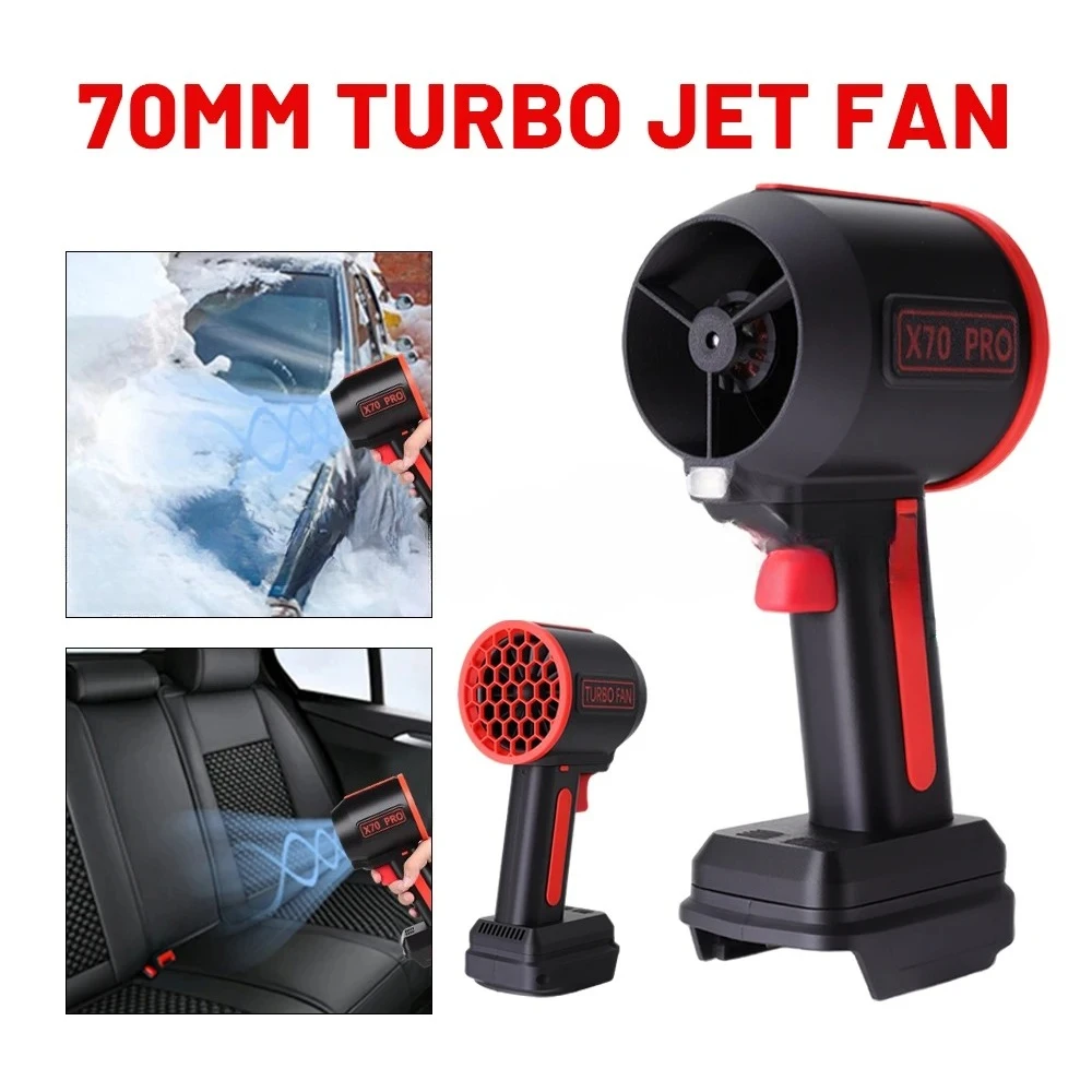 70mm Powerful Mini Turbo Jet Fan Air Blower,Max 2800g Thrust Car Washing Snow Blowing Leaf Blower for Delwat/Makita NO Battery view 4
