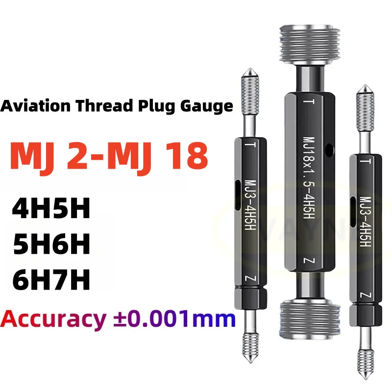 

1PCS For Aviation Thread Plug Gauge Metric Fine MJ 2 3 4 5 6 7 8 9 10 12 14 16 18 4H5H 5H6H 6H7H Accuracy ±0.001mm