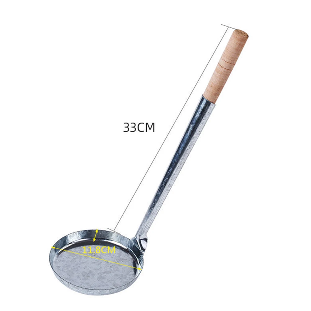 

Premium Fried Snack Mold Frying Spoon Wooden Handle Non-Stick Oil Spoon Kitchen Utensil Lightweight Home Restaurant Use