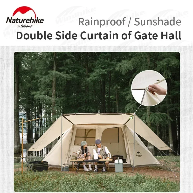 Naturehike Camping Tent 4 Persons Ultralight Waterproof Hunting Vestibule Outdoor Prefabricated House Picnic One-touch Shelter