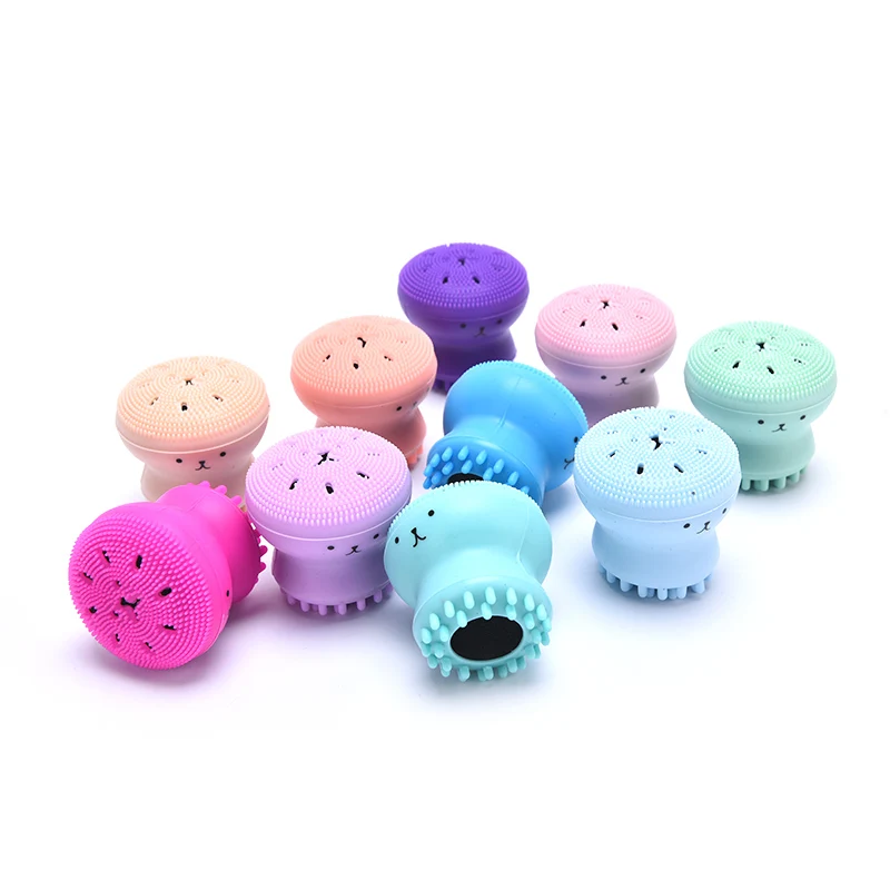 クリエイティブタコ形状細孔クリーナーエクスフォリエーター顔ブラシ洗顔ブラシシリコーン洗顔ブラシ洗顔製品