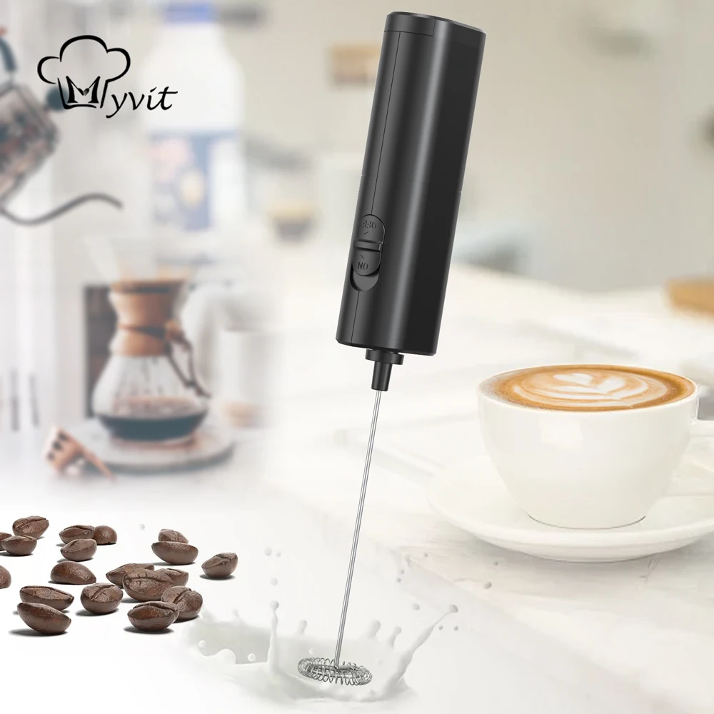 

Milk Frother Electric Egg Beater Milk Frother Portable Kitchen Coffee Whisk Tool Accessorie Black Kitchen Tools