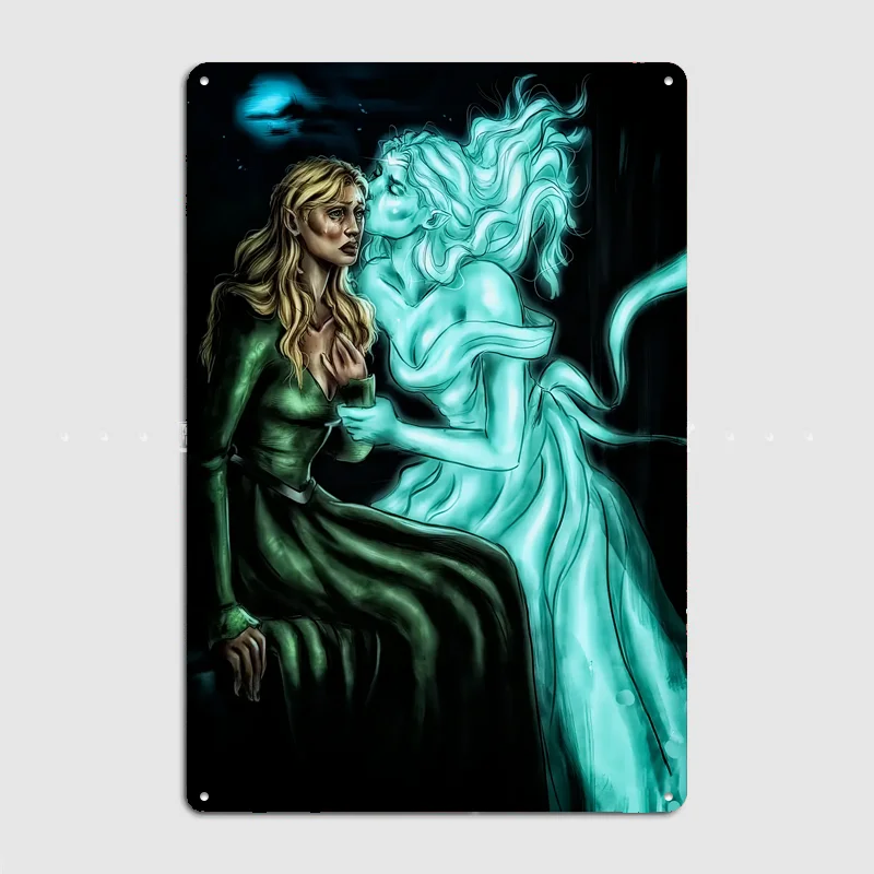Elf and Ghostly Figure Poster Metal Tin Sign Indoor Outdoor Home Decor Bar Custom Posters Wall Room Decorations