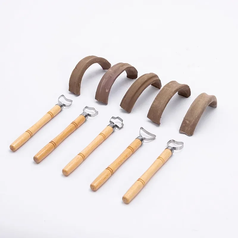 

5 шт./компл., керамический чайник, ручка, инструмент, ручная ручка для стакана с водой, скульптура, скребок, керамический горшок, инструмент для рукоделия