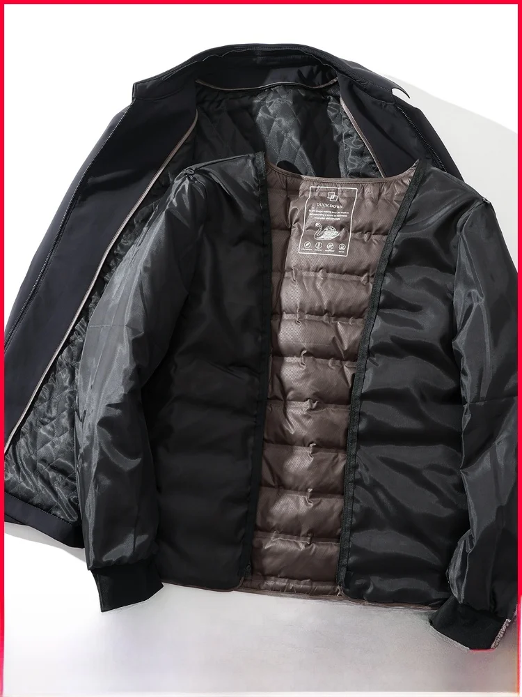 

High-End Detachable Inner Men's Winter Busin Admin Version Warm Du down Stand Collar down Jaet Trendy