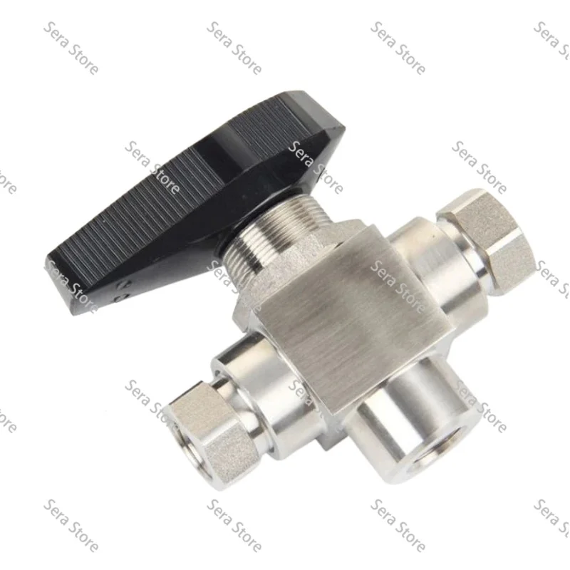 Stainless Steel Two-position Three-way Internal Thread Ball Valve Q13F CNG Special Ball Valve, High Pressure Ball Valve