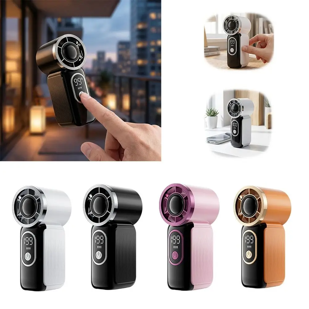 High Speed Handheld Fan Rechargeable Long Battery Life Portable Fan Lightweight Compact Size Mini Fan Long Endurance