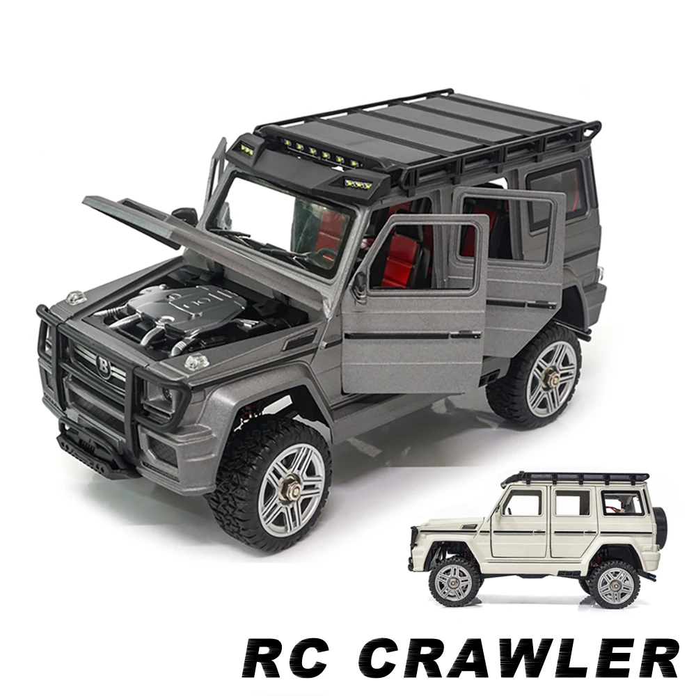 SG2401 RC Car 1/24 4WD Off-road 2.4G Alloy Remote Control Crawler Silny pojazd z oświetleniem LED Open Cardoors Toys