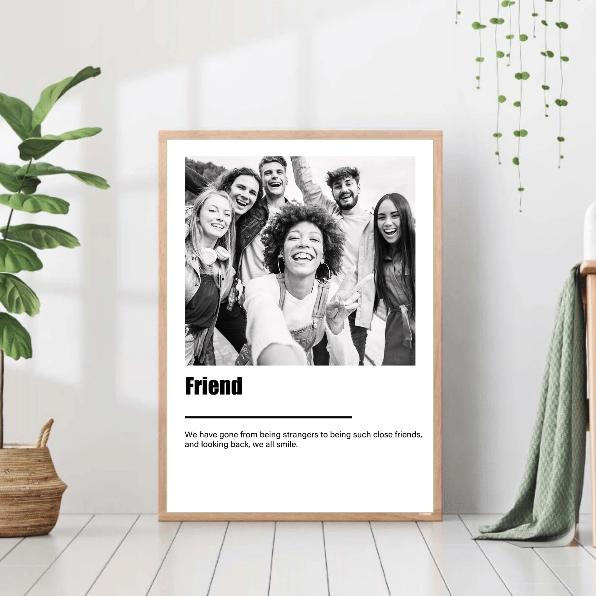 1 póster personalizado sin marco para amigos, arte de pared en lienzo, decoración para el hogar, dormitorio, sala de estar, regalo ideal para aniversario, cumpleaños, boda