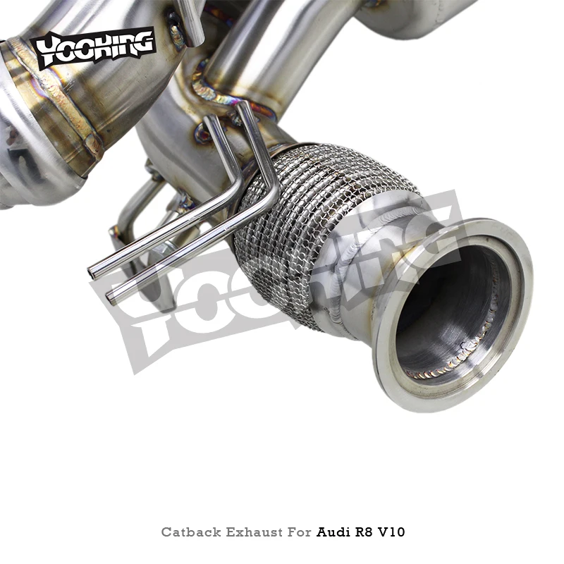 Custom Catback Muffler For Audi R8 V10 2020-2024 Supersport Car Stainless Steel Pipe OEM Valve Exhaust System With Control Kit