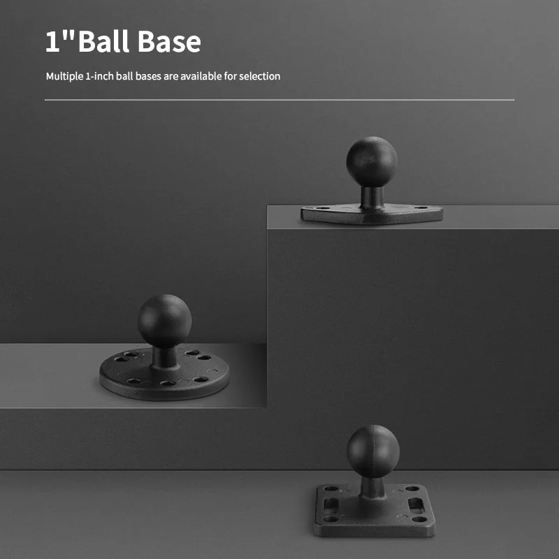 VINmounts 1-in aluminum alloy ball base compatible with RAM B size gps fish finder tablet phone industrial forklift boat