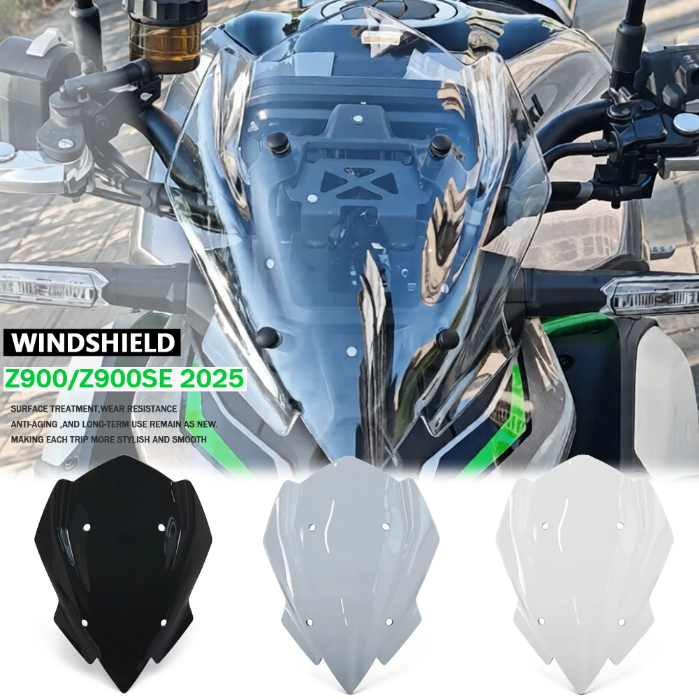 

Motorcycle Accessories Wind Deflector Spoiler Visor For Kawasaki Z900 Z 900 SE 2025 2026 Windshield Fairing Three color options