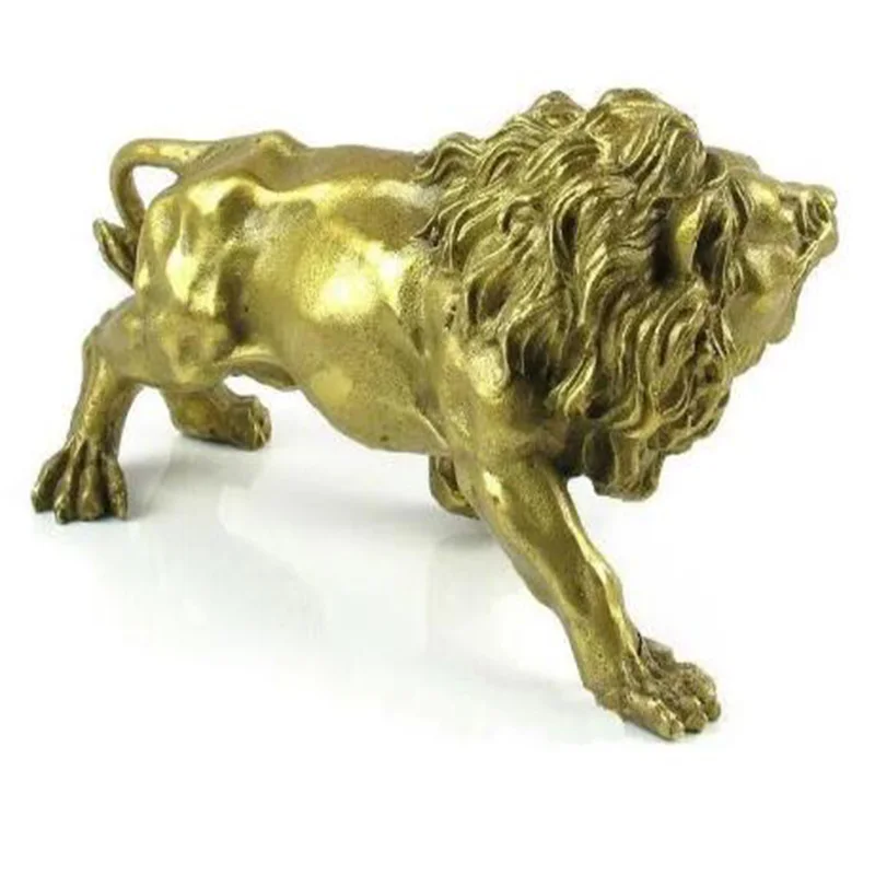 

Nice Bronze Brass Statue figurine LION 5.5'long