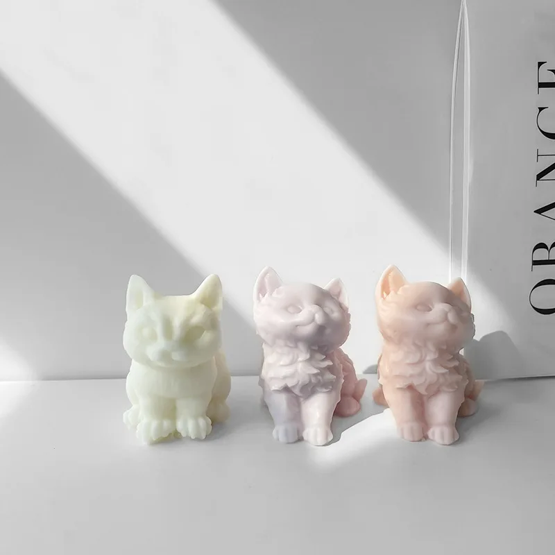 

Cat And Dog Silicone Mold 3d Kitten Candle Craft Gypsum Resin Cute For Soap Making Tool Diy Baking Ice Chocolate Mold