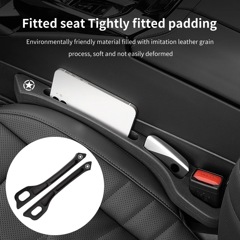 Car Seat Gap Filler Strip Side Seam Phone Leak-Proof Storage Box For Jeep Renegade Compass Grand-Cherokee Wrangler-JK Commander