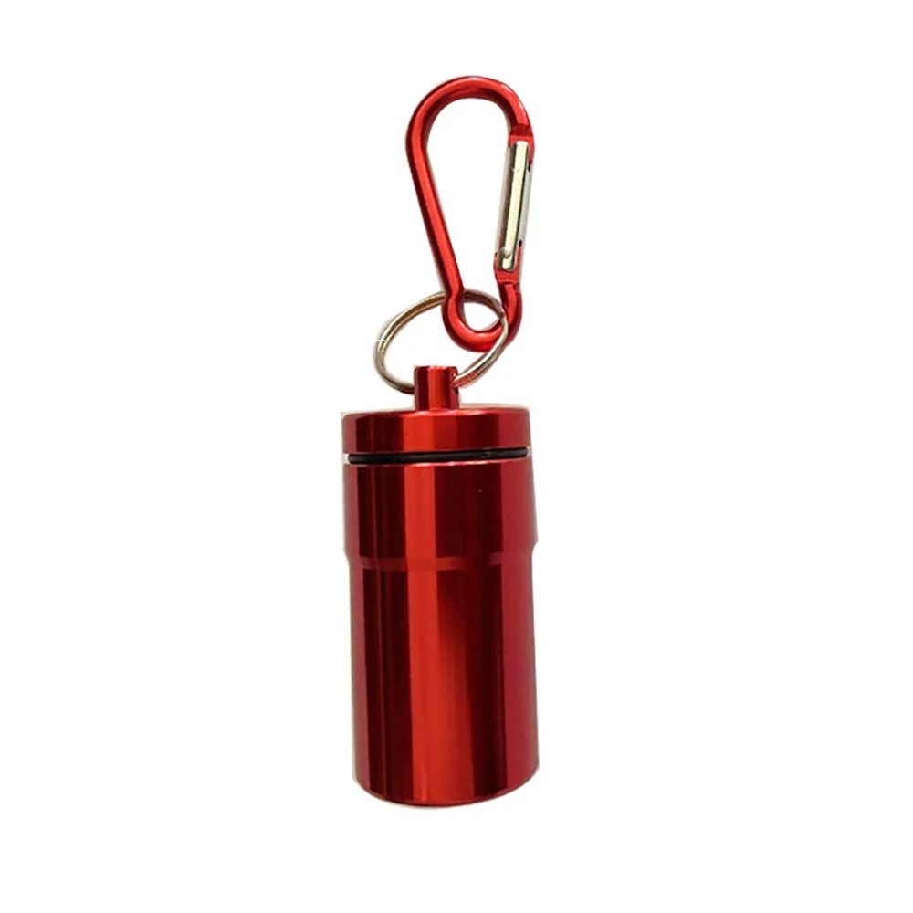 1Pcs Winddicht Zigaretten Aschenbecher mit Schlüsselbund Aschenbecher Outdoor Tragbare Tasche Aschenbecher mit Deckel Aluminium Lagerung Rohr Halter – Detail 3
