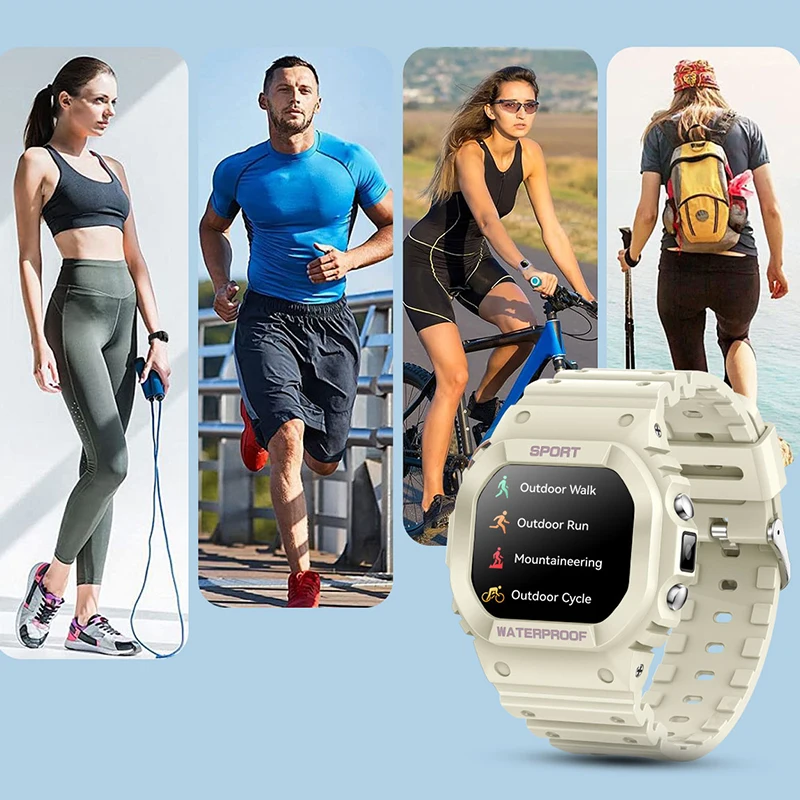 NAMOFOTO nuevo reloj inteligente Bluetooth llamada 1,75 ''100 + modos deportivos reloj inteligente SOS linterna LED brújula Monitor de ritmo cardíaco reloj