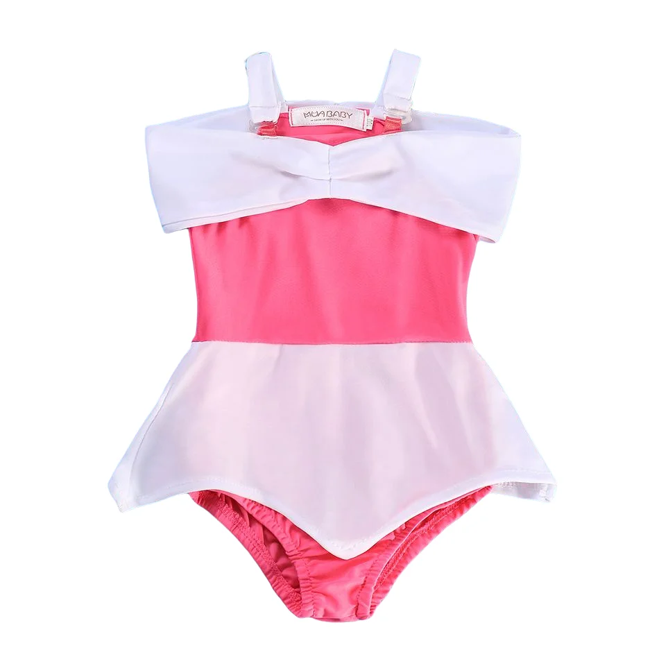 Baby Girls Swimwear Summer Bikini Set Sun Protection Kids Cute Princess Toddler Learn Swimming Suits Two-Piece Sunbeach Swimsuit