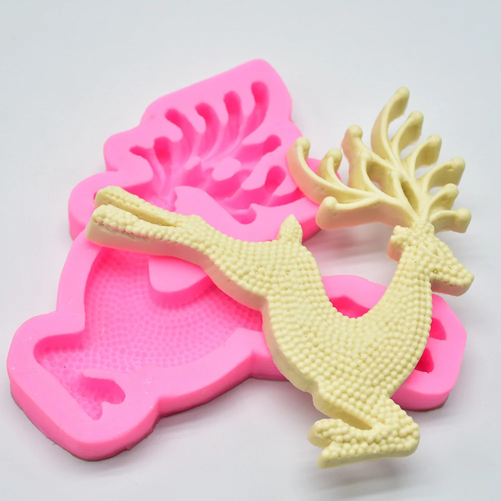 

Elk Silicone Mold 3D Deer Cake Decorating Fondant Gumpaste Chocolate Soap Craft DIY Baking Kitchen Tool