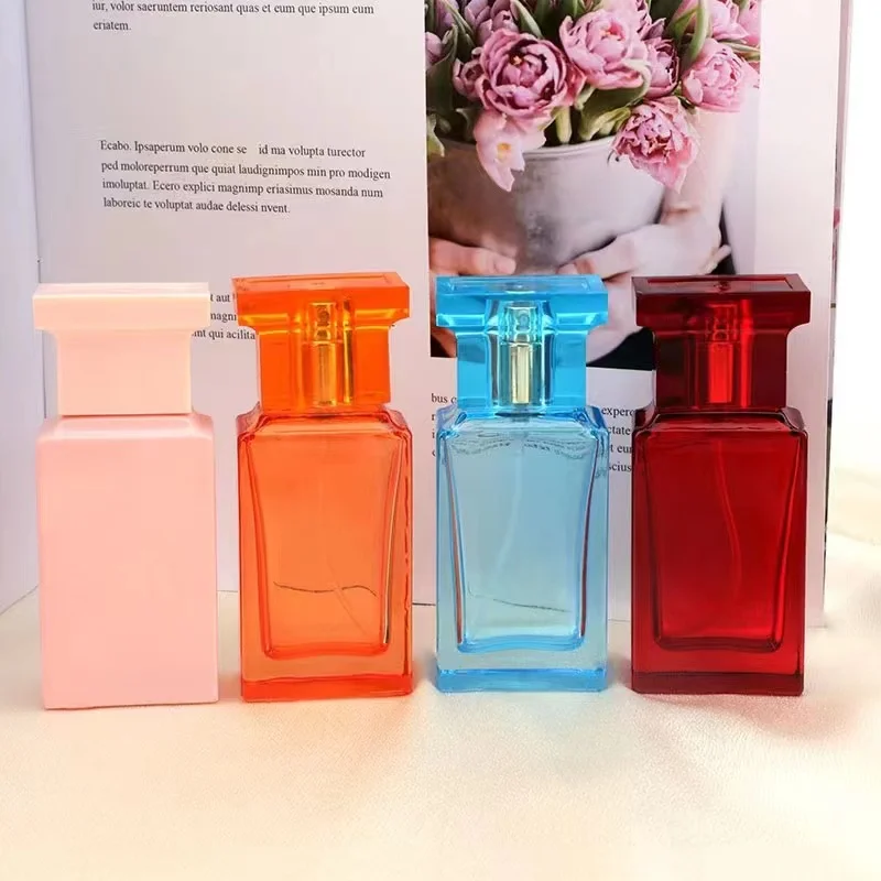 10pcs Spray Bottle Glass Mist Atomizer 30ml Perfume Bottles Refillable Glass Thick Fragrance Cosmetic Packaging Bottle Portable