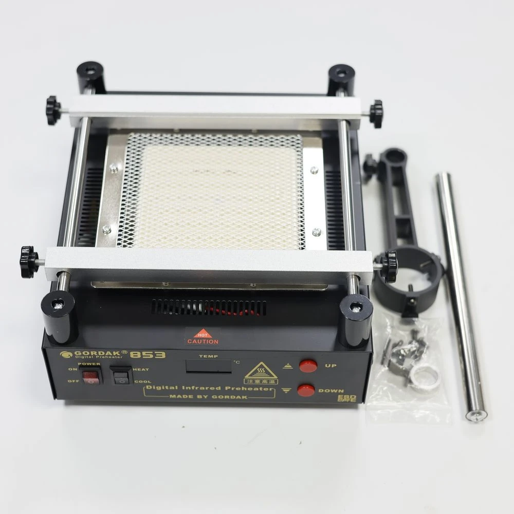 Gordak 853 Infrared Heating Station - High-Temp PCB Preheater for BGA Rework and Motherboard Repair