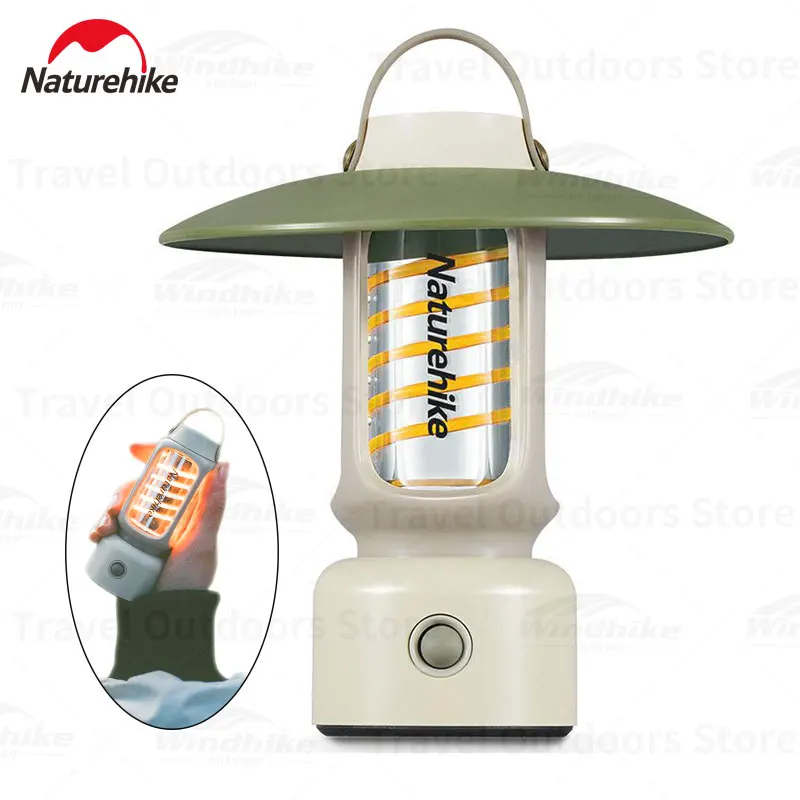 Naturehike 2in1 Camping Light Flashlight Outdoor Portable Ambient Light IPX4 Waterproof Multifunction Camp Light Multiple modes