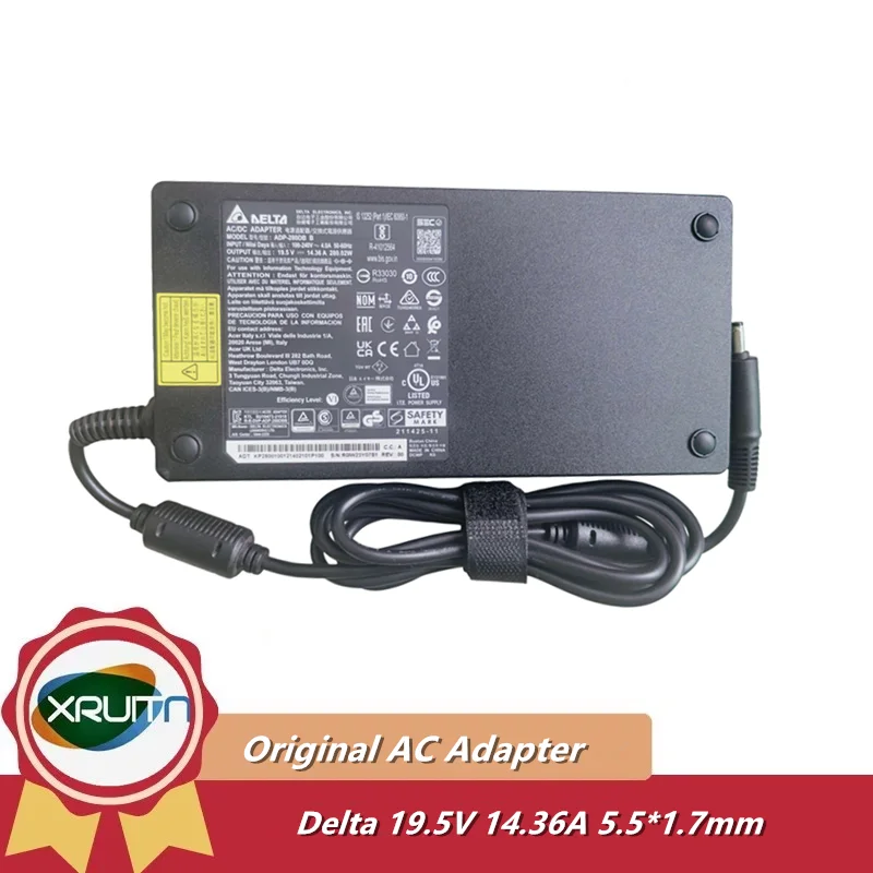 Echte Originele DELTA ADP-280DB B 19.5V 14.36A 280W 280.02W 5.5x1.7mm AC Adapter Voor ACER Laptop Voeding Oplader