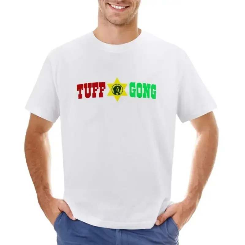 Summer sports fan t-shirts graphic tees  mens white  Tuff Gong logo Classic T-Shirt  men clothing  harajuku  streetwear  tshirt