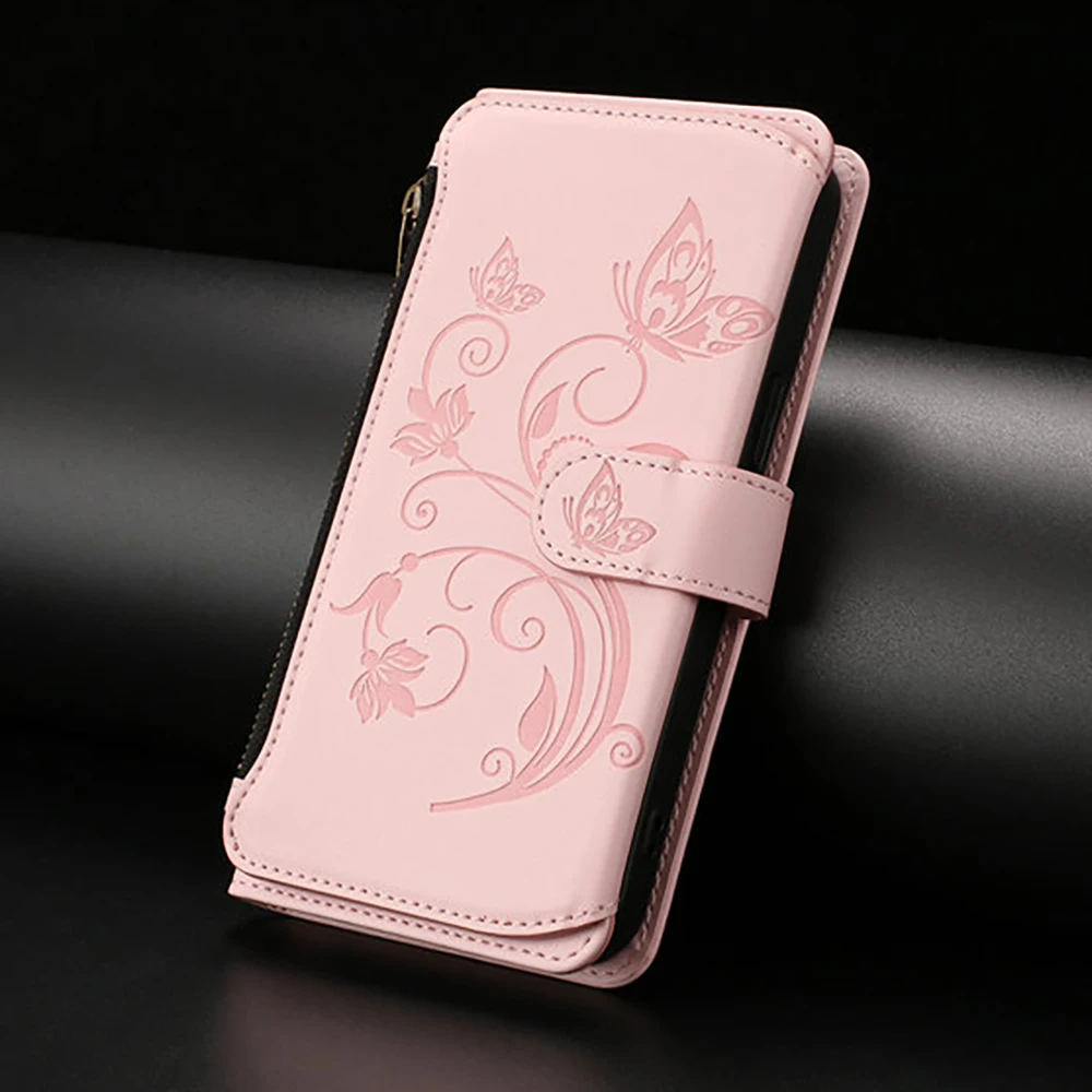 

Флип-чехол для Xiaomi Poco C85 5G 4G 2025 Crossbody с 5 картами на молнии, кожаный чехол для Poco C85 C75 C71 C65 C61 Чехол-кошелек