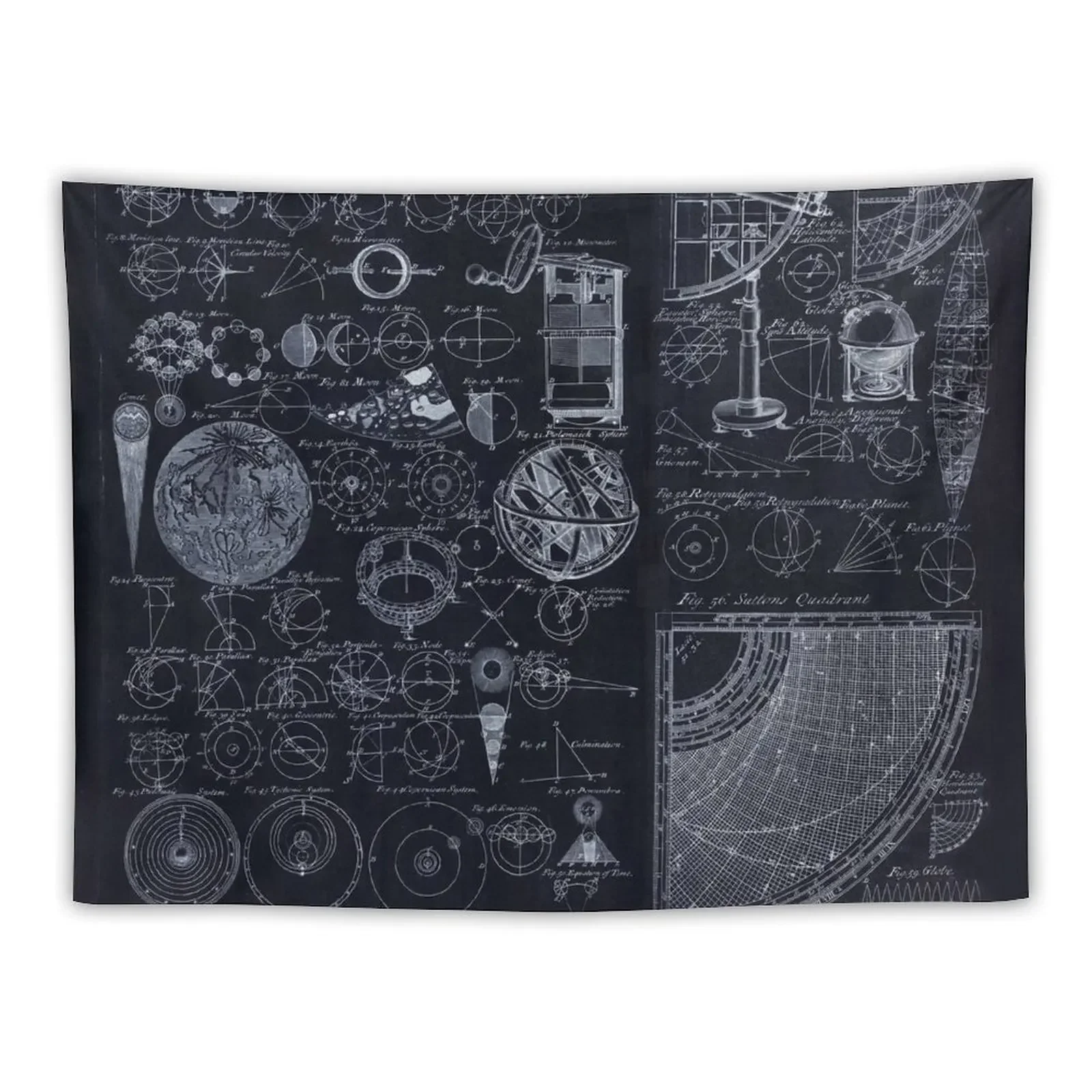 

Astronomy Blueprint Diagrams for mapping the night sky 1728 Tapestry Wall Tapestries Decorative Wall Wall Hanging Tapestry