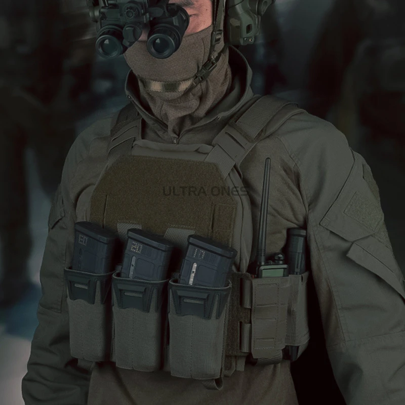 KZ Chaleco táctico Molle panel triple cargador liberación rápida - imagen 2