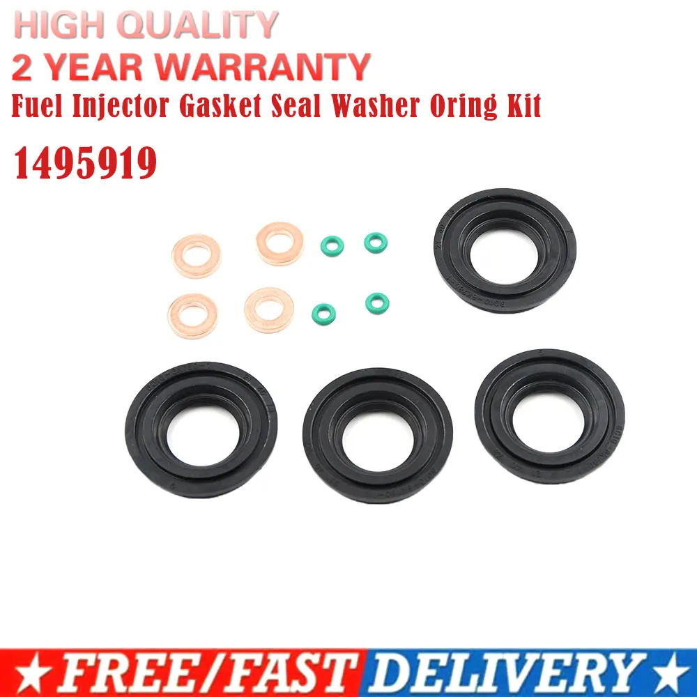 Fuel Injector Gasket Seal Washer Oring Kit 1378433 6C1Q-6K780-AB 6C1Q-9K546-BC For Ford Transit FIAT Peugeot Citroen Land Rover