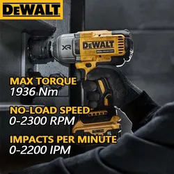 DEWALT-Kit Chave de Impacto sem Fio High Torque com Bigorna Anel Hog, Ferramentas Elétricas com Carregador de Bateria, DCF900, 1 in, 2in, 20V