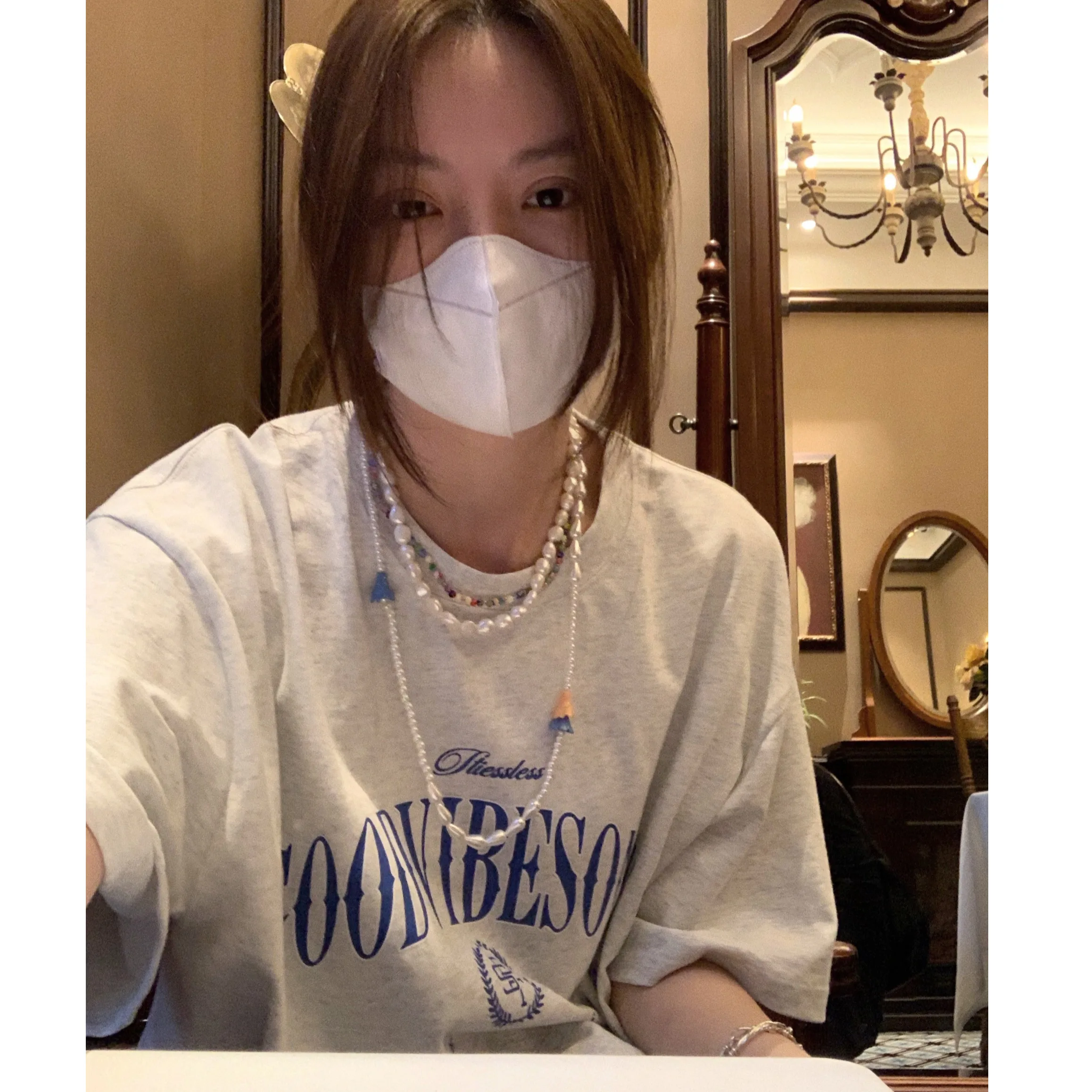 Slimming Floral Print ort Sve T-irt Women's Loose Fit round Ne Korean Sle Casual Cotton Top for Summer