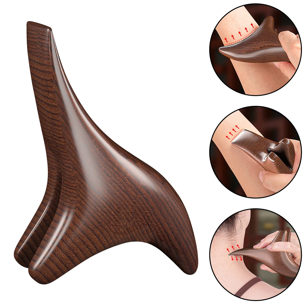 

1PCS Traditional Reflexology Hand Foot Massage Tool Wing Shape Massager Wooden SPA Therapy Tool