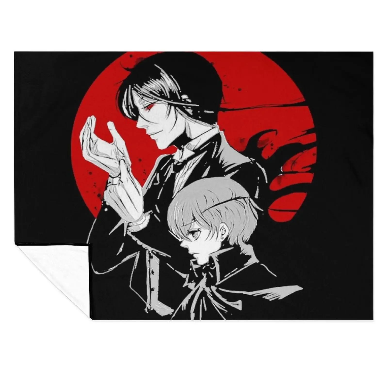 

SEBASTIAN || CIEL SHIRT Throw Blanket funny gift Winter beds anime Hairy Blankets