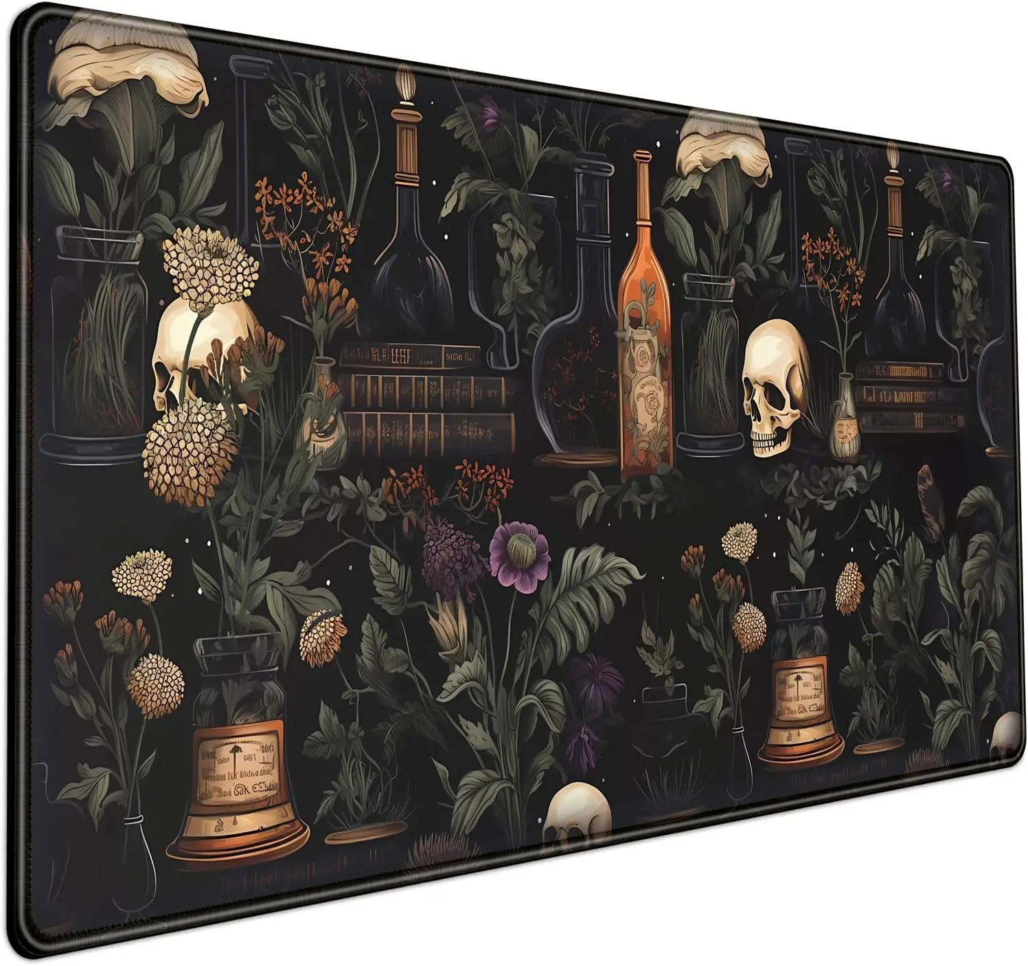 1Pcs Mouse Pads Cute Mouse Pads 900x400 Black Academia Desk Mouse Pad Gaming Desk Mat Extended Large Mystical Green Plant