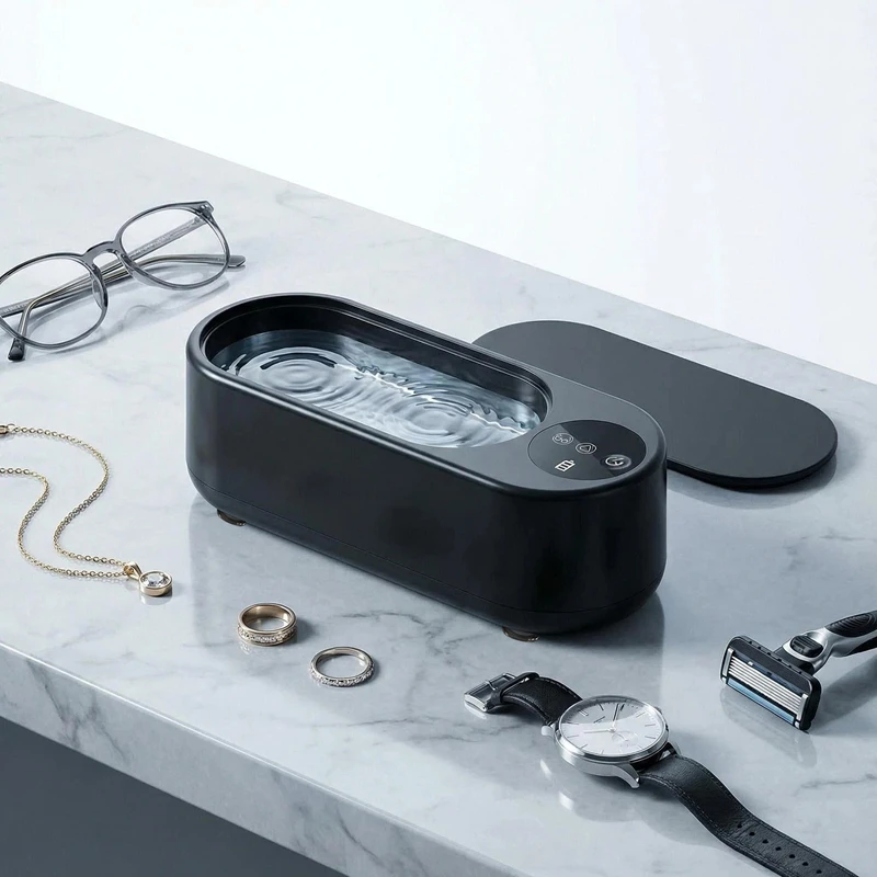 Lenovo – neues, tragbares Ultraschall-Reinigungsgerät für den Hausgebrauch, vielseitiges Reinigungsgerät für Brillen, Schmuck, Zahnprothesen und Uhren. – Detail 11