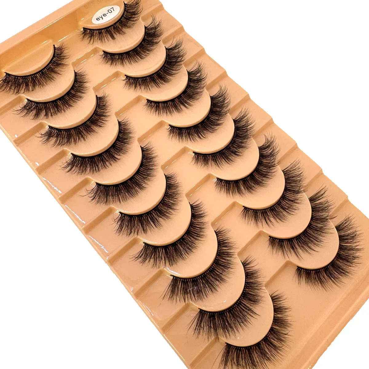 HBZGTLAD 10 Pairs 3D Mink Eyelashes Handmade False Eyelashes Natural Long Makeup Simulation Cross Messy Eye 3D Curly Eyelashes