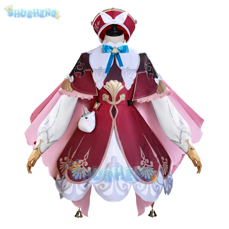 Honkai Star Rail Hyacine Cosplay Costume Wig Dress Uniform Hat Amphoreus Halloween Party for Women Girls Carnival Props