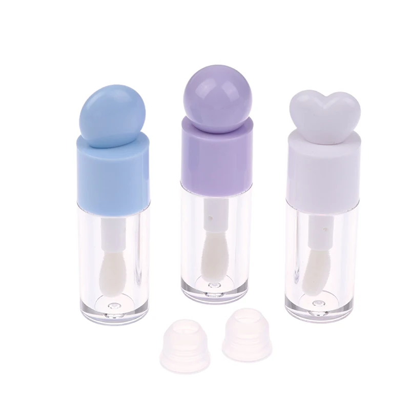 4ml 립글로스 튜브 매트 투명 두꺼운 막대 큰 브러시 헤드 빈 병 립 글레이즈 용기 메이크업 포장 재료
