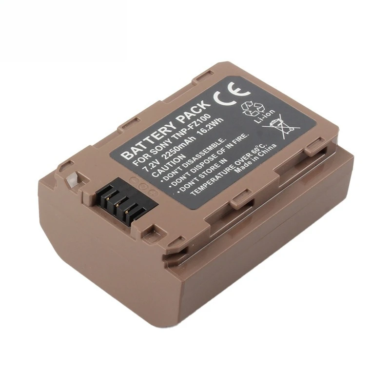 Bateria FZ100 de carga direta tipo C 2250mAh para Sony compatível com câmera A7III A7M3 A7S3 A9II A7RIV A7R4 A7C Alpha 9 7 Series