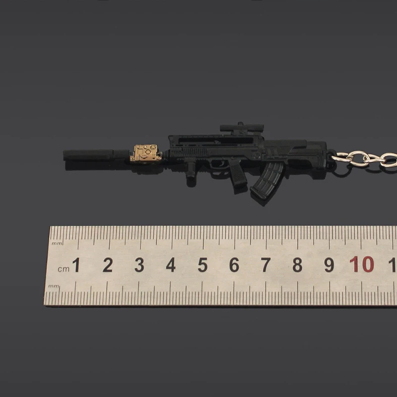 Llaveros de pistola de ruptura de Arena de 9cm/3,54 pulgadas, periférico de juego, Mini T95-1, armas de Metal, modelos de armas, accesorios colgantes, colecciones de regalos