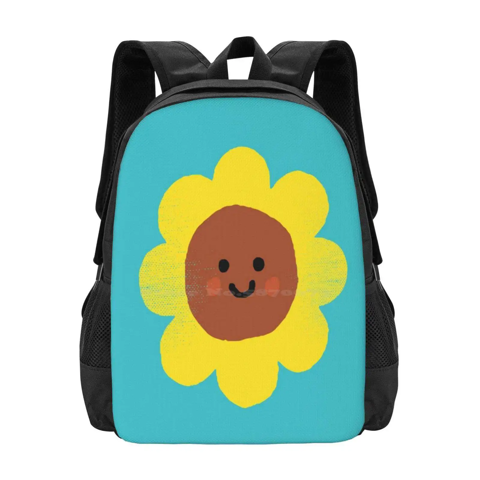 

Happy Flower Pattern Design Bag Student's Backpack Flower Happy Love Cute