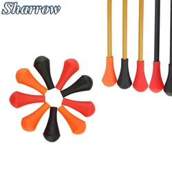 12/24/50pcs Soft Rubber Archery Arrowheads Safety Soft Broadheads Shooting Game Practice Tips for ID 6mm 8mm Arrow Points