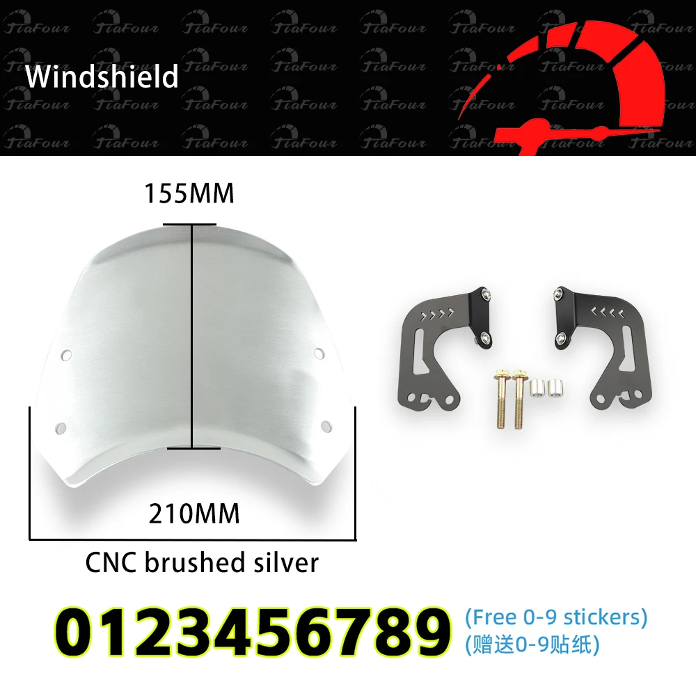 

FIT For Hunter 350 2022-2024 Motorcycle Accessories Windshield Windscreen with Mounting bracket